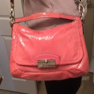 Coach Crossbody Handbag Pink Leather